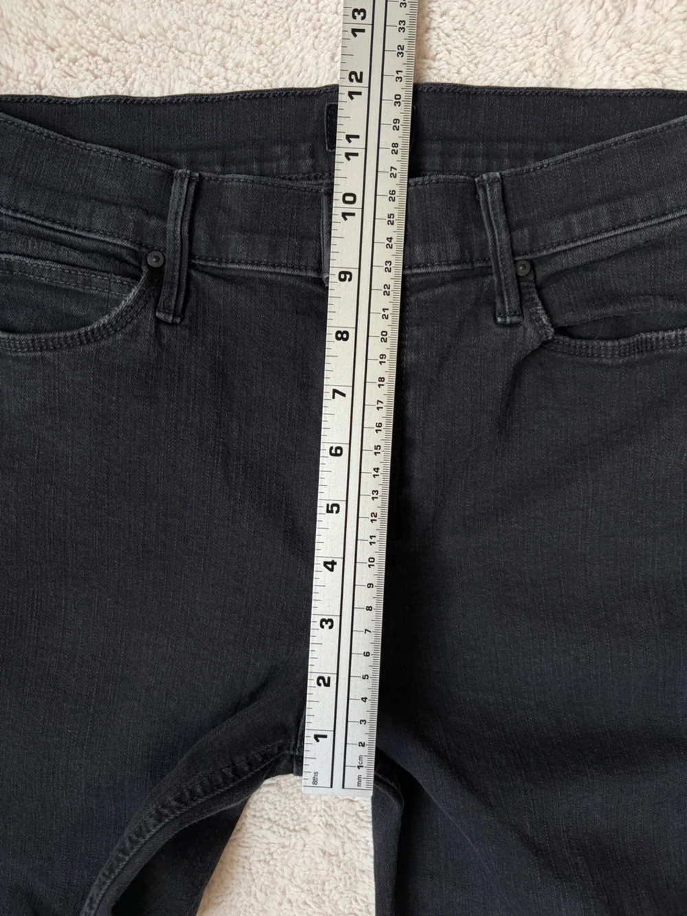 Mother The Mid Rise Dazzler Ankle Black Straight-Leg Jeans Women Size 30